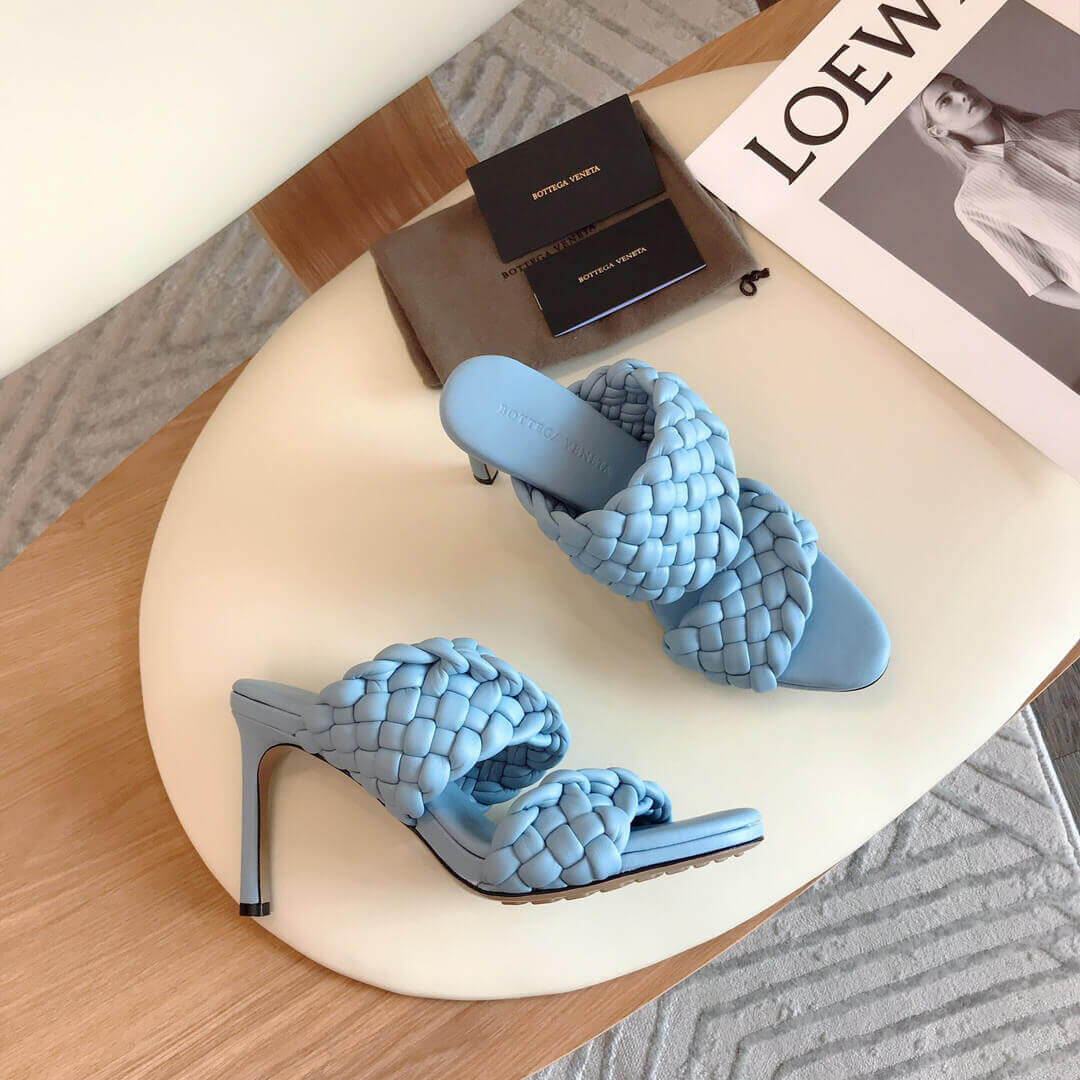 Bottega Veneta BV Curve Sandals 621213 Light Blue