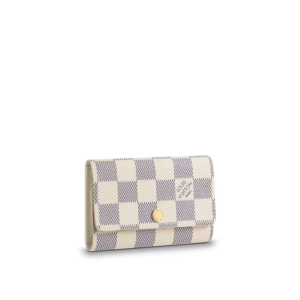 Louis Vuitton Damier Azur Canvas 6 Key Holder N61745