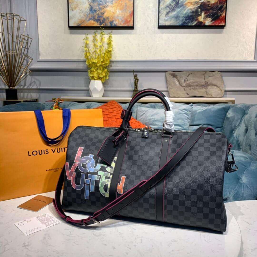 Louis Vuitton Damier Graphite Keepall Bandoulière 50 N40263 N40264