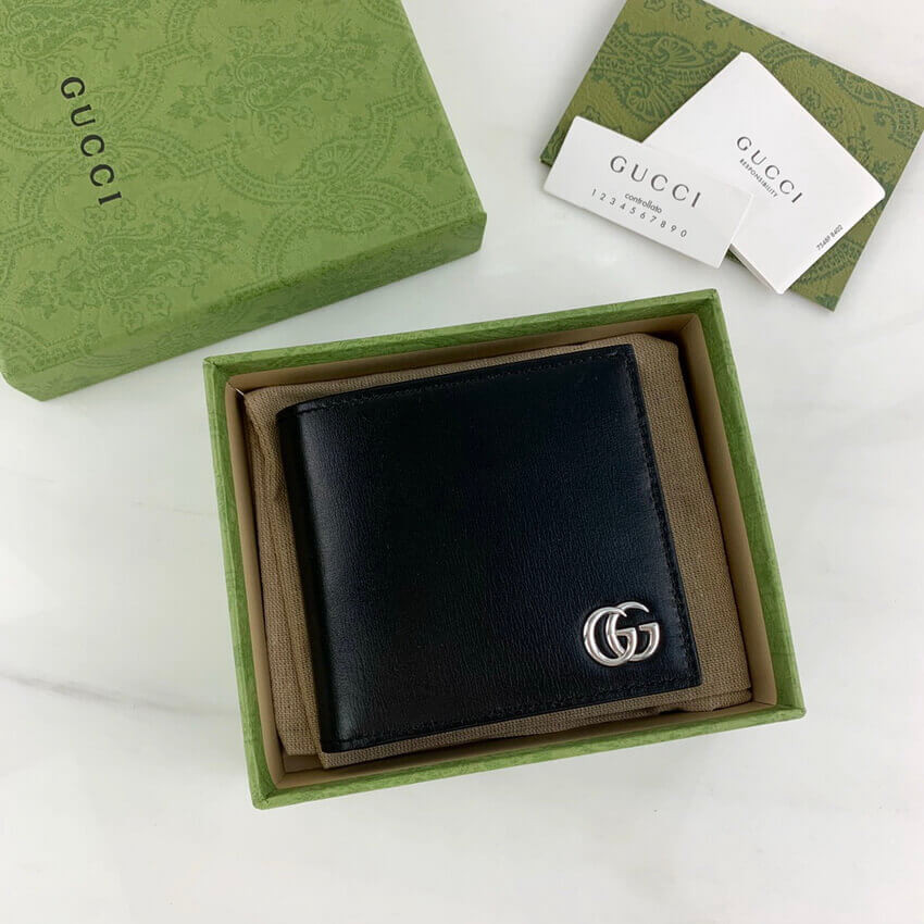 Gucci GG Marmont Smooth Leather Bi-Fold Wallet 428726