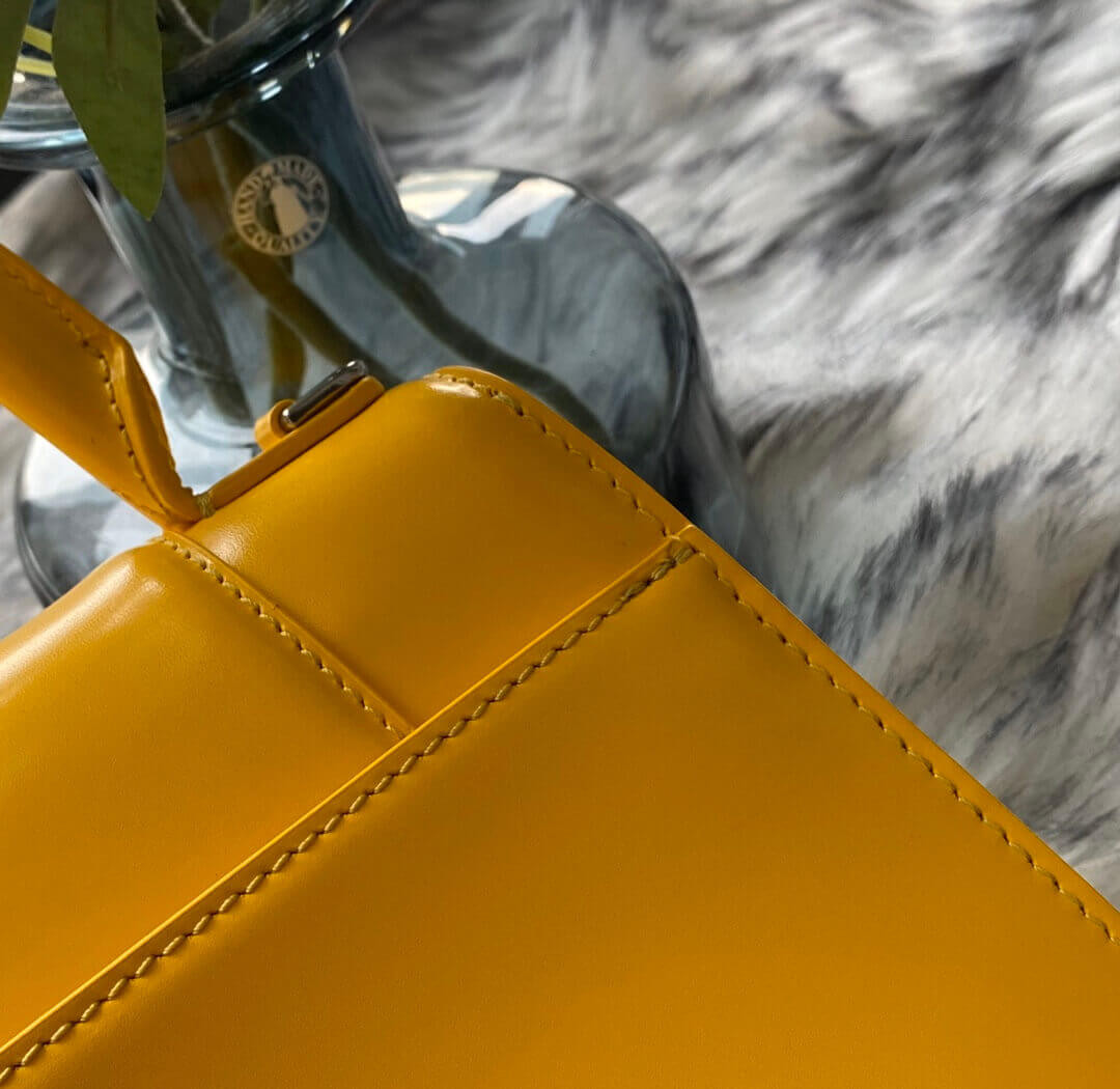 Balenciaga Hourglass S Shiny Box Calfskin Tote