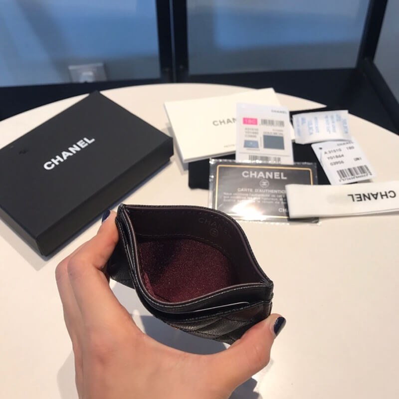 Chanel Grainy Calfskin Classic Card Holder A31510