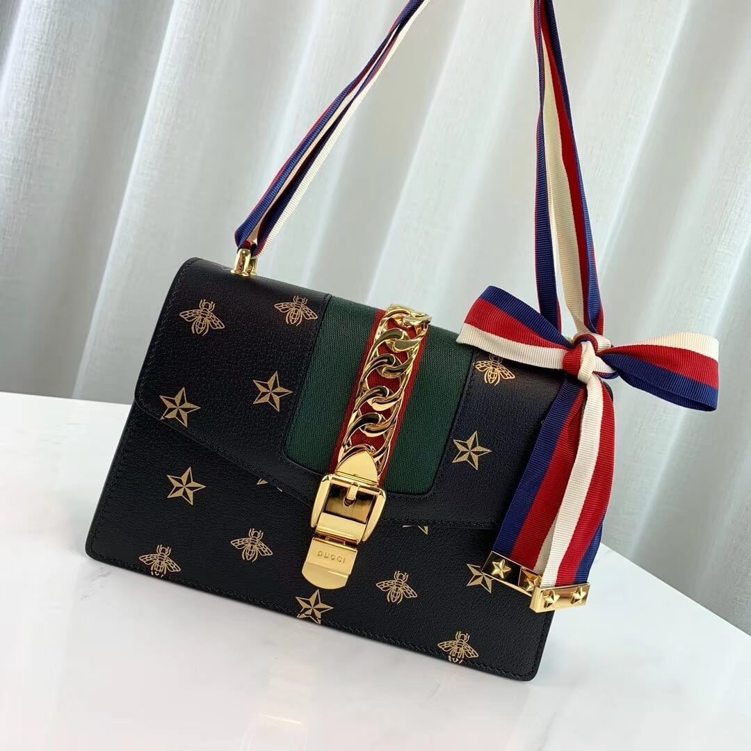 Gucci Sylvie Bee Star Small Shoulder Bag 524405