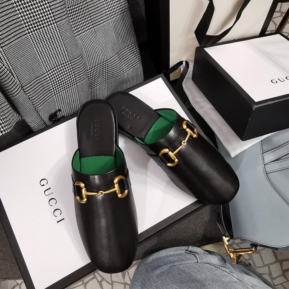 Gucci Leather Slipper 604075 Black