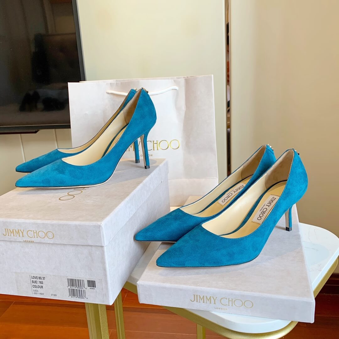 Jimmy Choo Romy Suede Point-Toe Pumps 120011