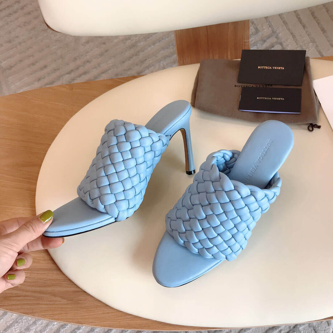 Bottega Veneta BV Curve Sandals 621340 Light Blue