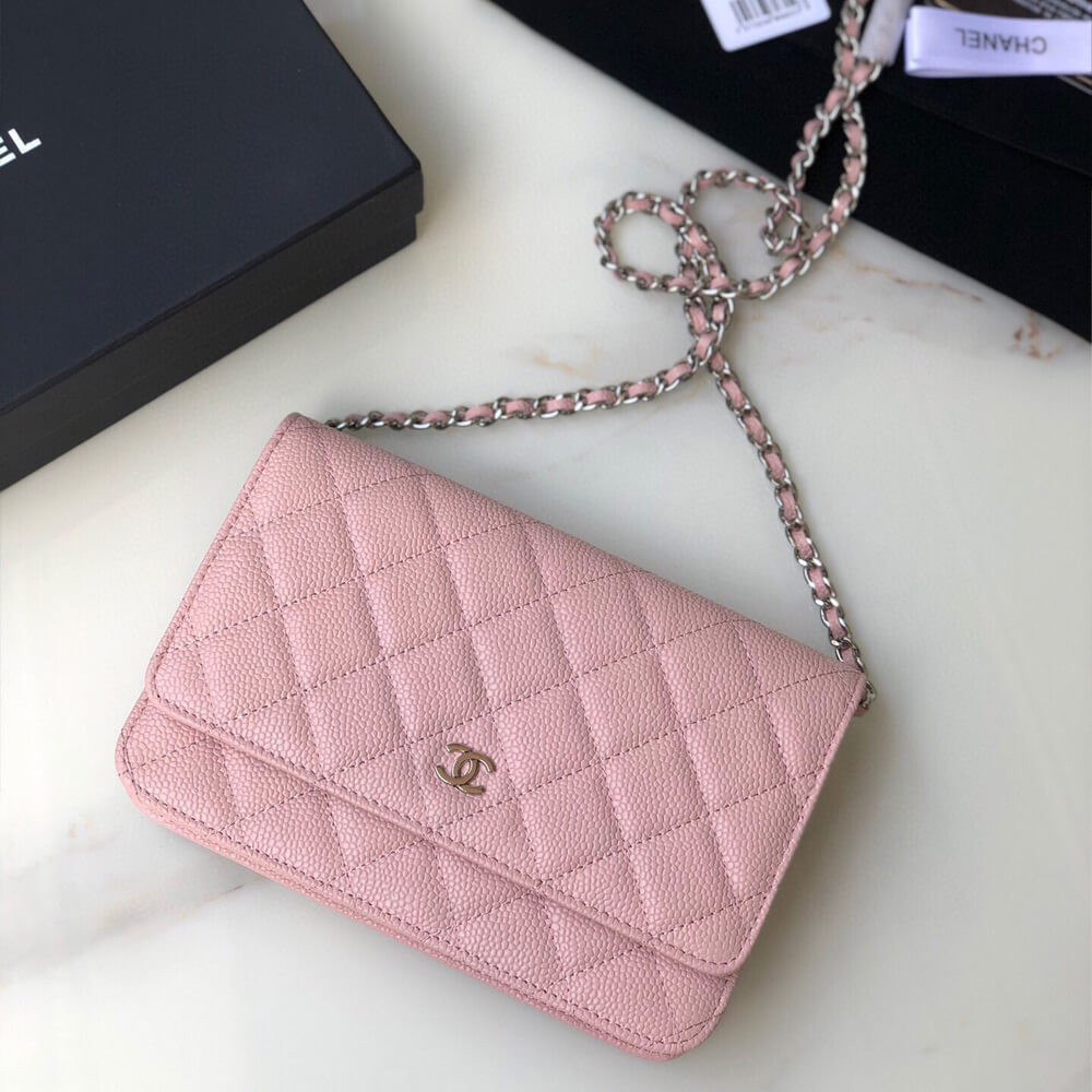 Chanel Caviar Quilted Wallet On Chain Woc A33814