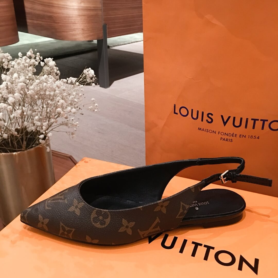Louis Vuitton Monogram Cherie Slingback Ballerina 1A68AV