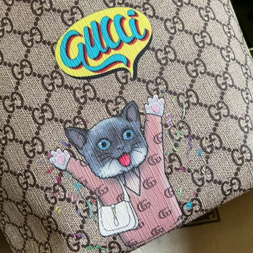 Gucci Childrens Cat Print Tote 410812