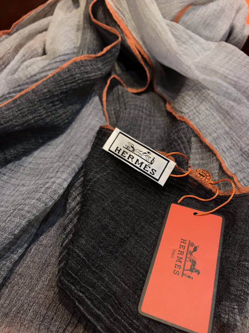 Hermes Silk Scarf with Heart Logo H2201