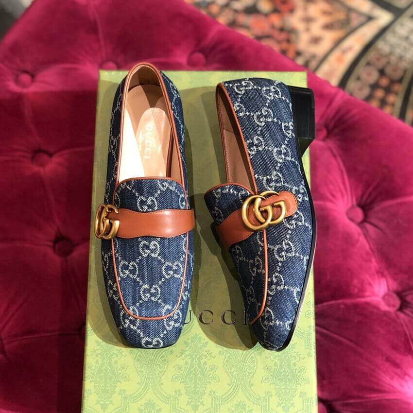 Gucci Tennis 1977 GG Denim Loafer