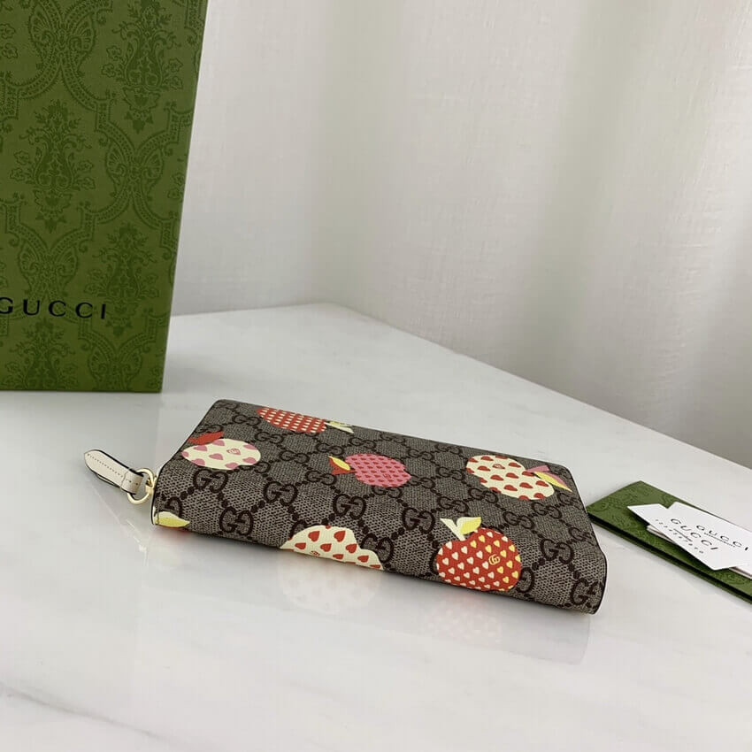 Gucci Les Pommes Zip Around Wallet 663924