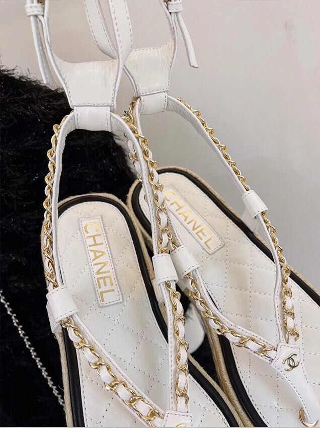 Chanel Lambskin Leather Strappy Sandals G36921