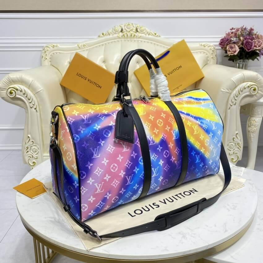 Louis Vuitton Colorful Diffuse Keepall Bandouliere 50 M45758