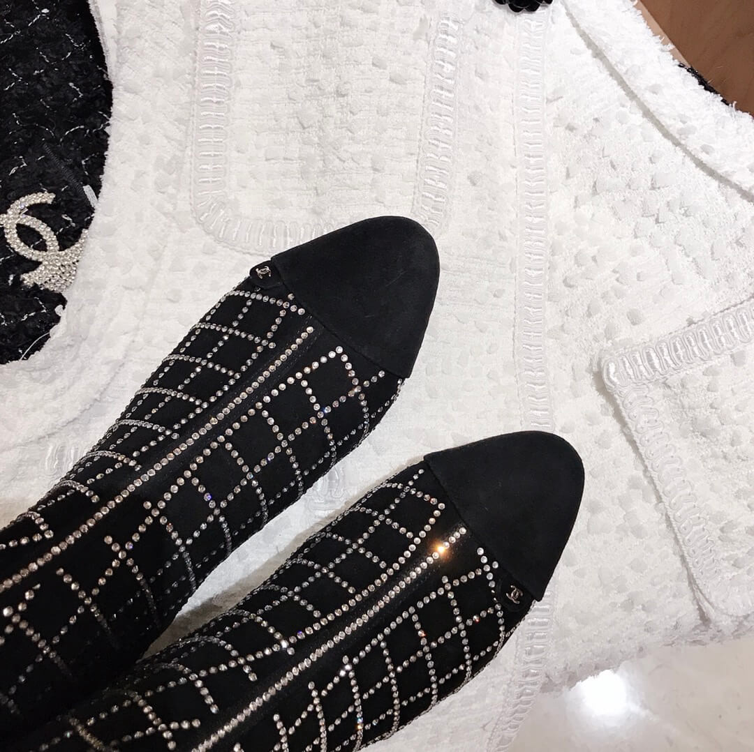 Chanel Crystal Ankle Boots 3860
