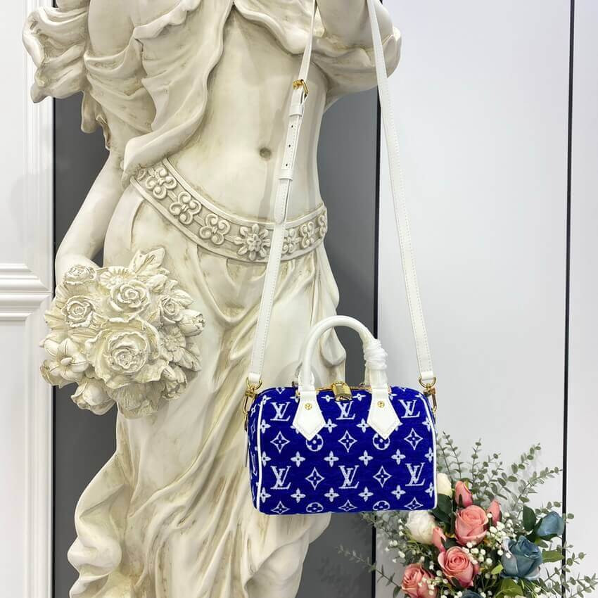 Louis Vuitton Monogram Jacquard Velvet Speedy Bandouliere 20 M20751