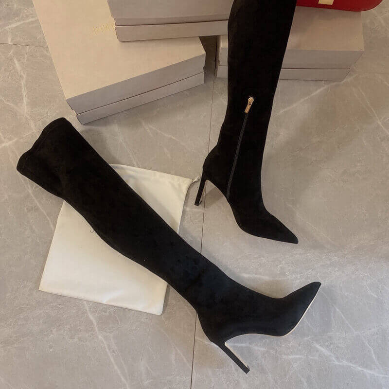 Jimmy Choo Stretch-Suede Knee High Boots J171