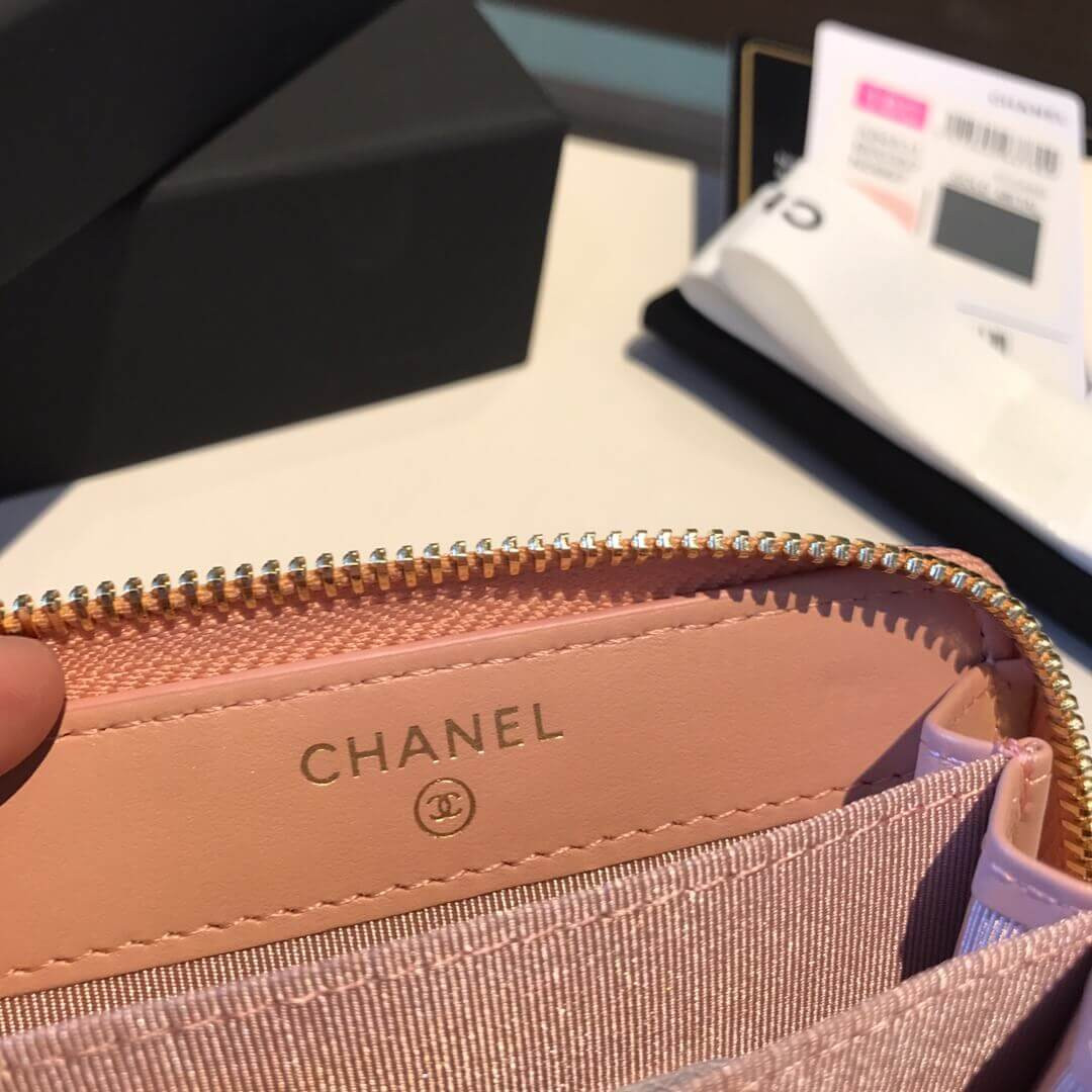 Chanel Grainy Calfskin Classic Zipped Card Holder A84511