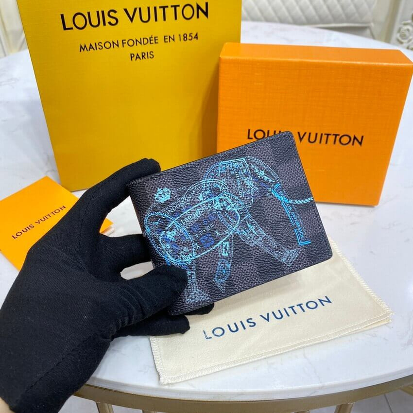 Louis Vuitton Damier Graphite Slender Wallet N64603