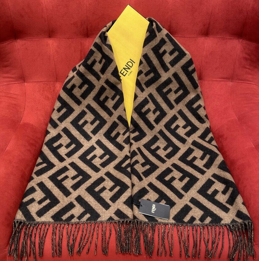 Fendi Cashmere FF Logo Scarf FXT260