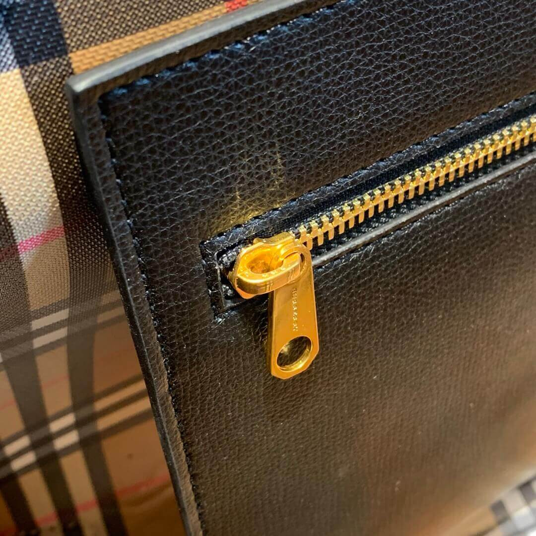 Burberry Small Embossed Crest Leather Tote 40801091