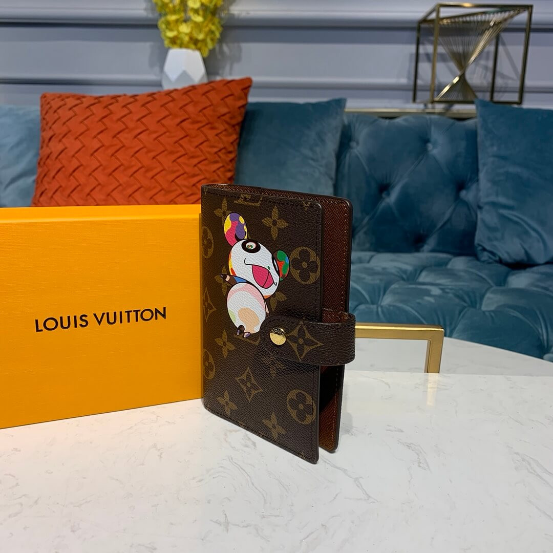 Louis Vuitton Monogram Panda Print Small Ring Agenda Cover R20005