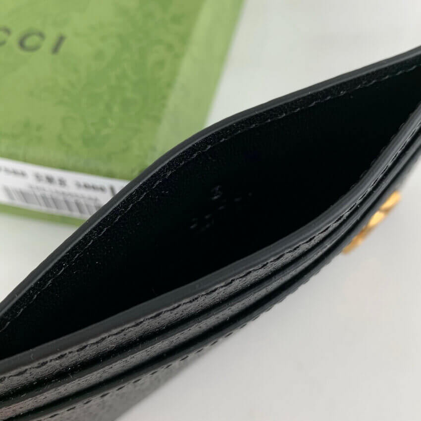 Gucci GG Marmont Metal-Free Tanned Leather Card Case 657588