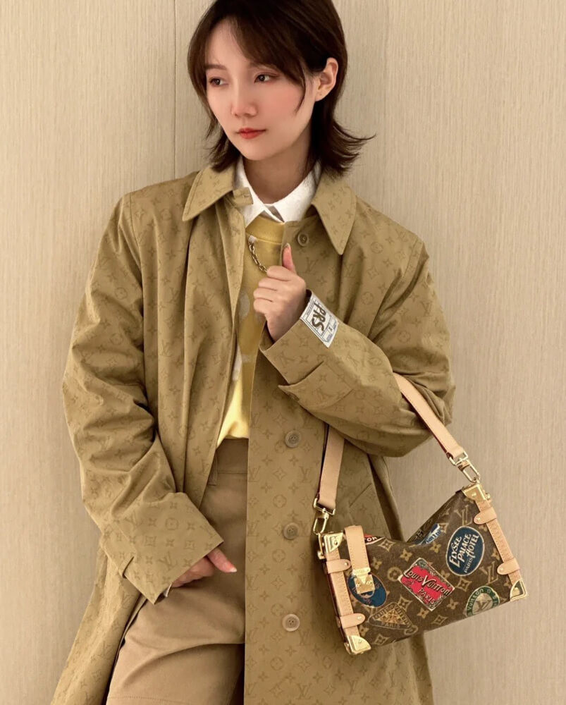 Louis Vuttion Side Trunk MM with Hotel Labels M47085