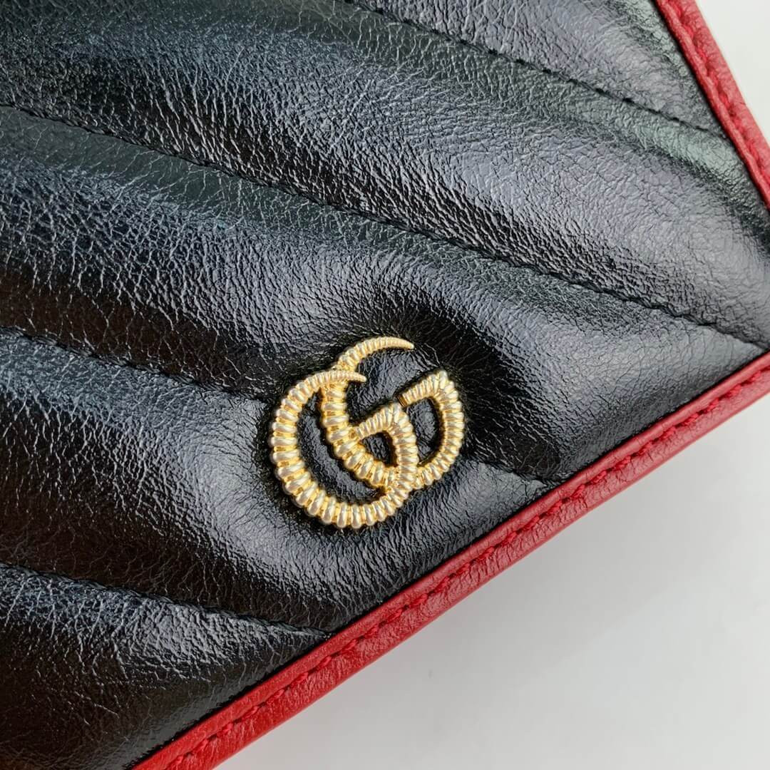 Gucci GG Marmont Card Case Wallet 573811 Black
