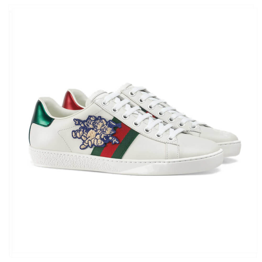 Gucci Ace Sneaker with Three Little Pigs 553385