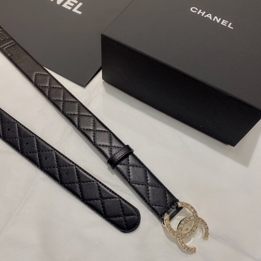 Chanel Quilted CC Logo Belt 3.0cm 34166
