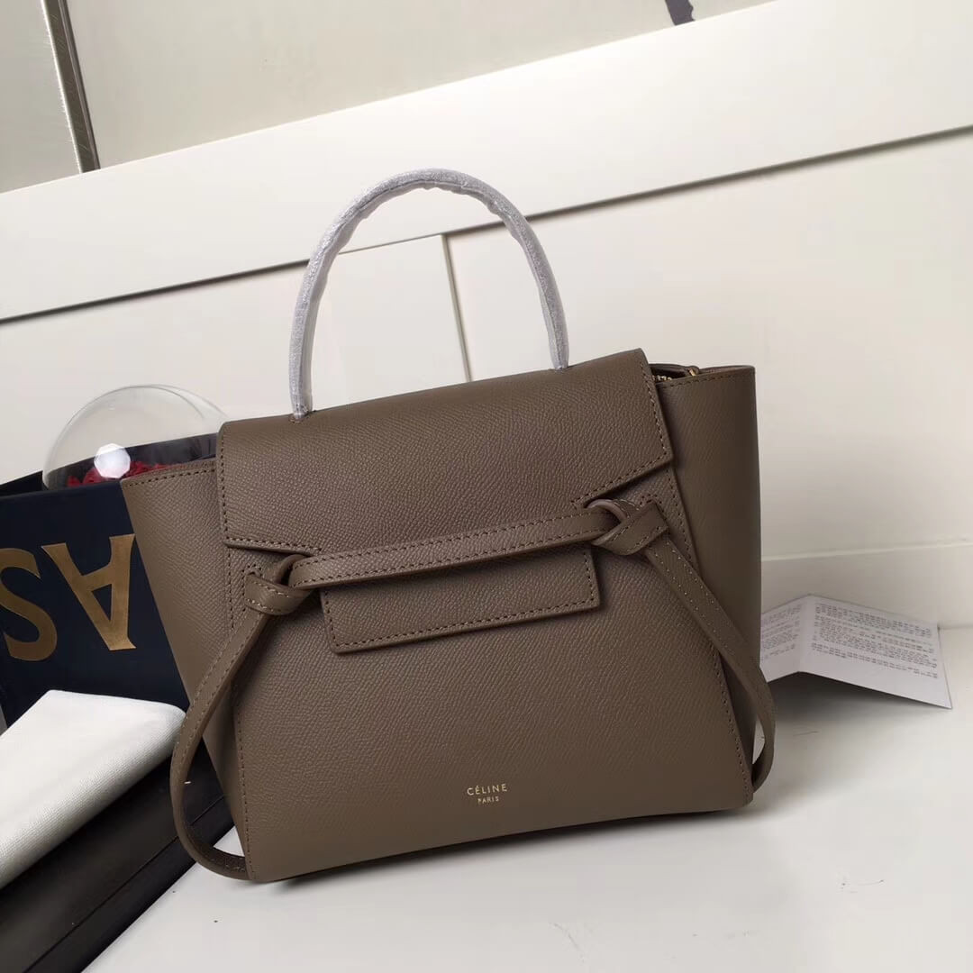 Celine Micro Belt Bag In Grained Calfskin 189153 Dune