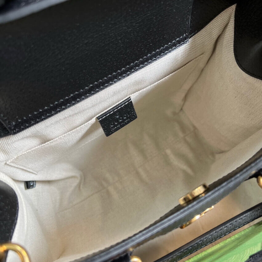 Gucci Diana Small Tote Bag 660195 in Black Denim