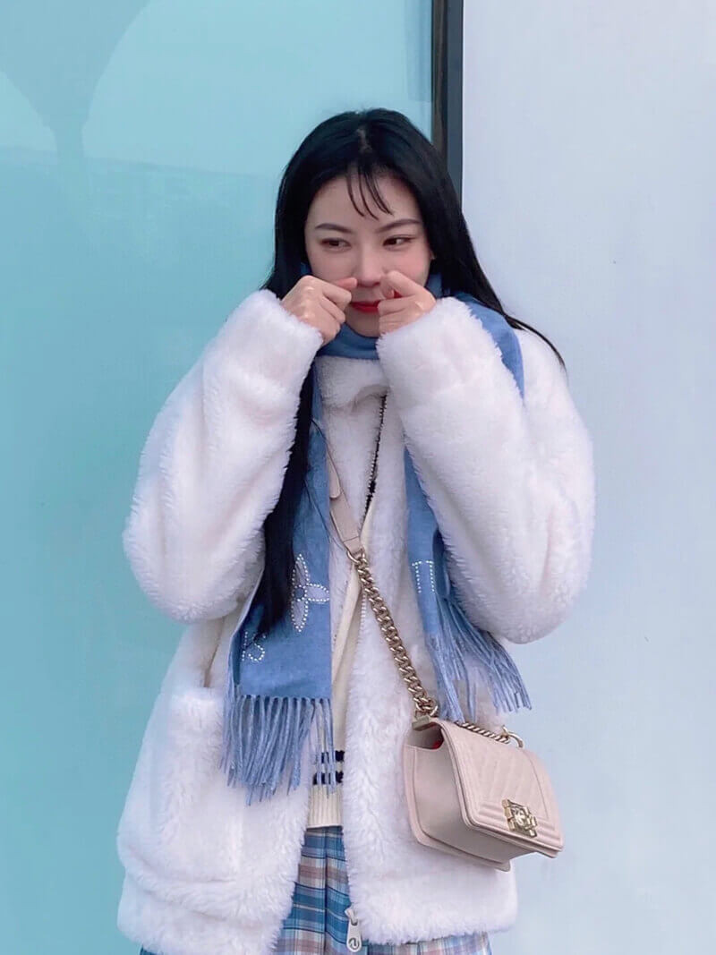 Louis Vuitton Studdy Reykjavik Scarf M76076 Denim Blue