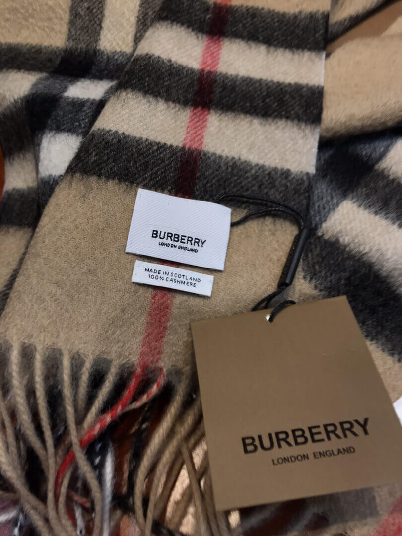 Burberry The Classic Check Cashmere Scarf 80181731 Beige