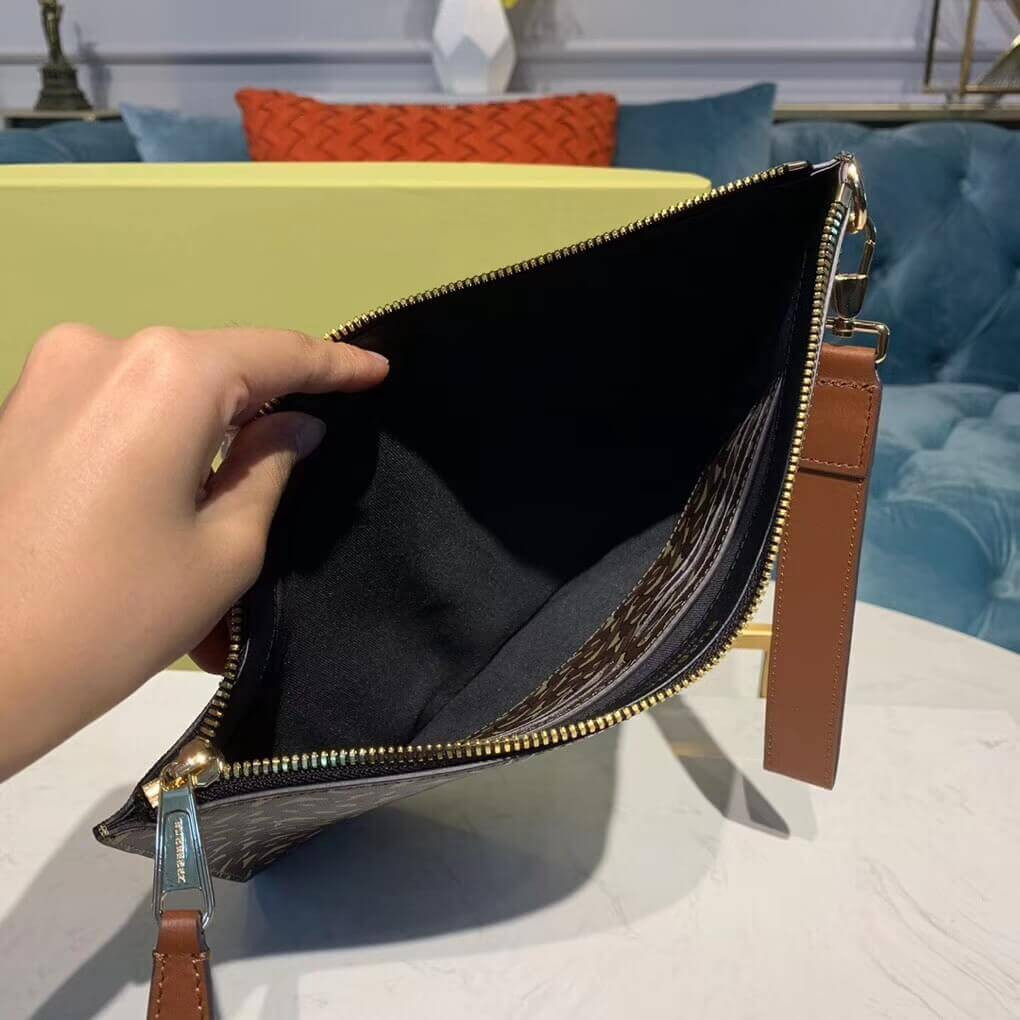 Burberry Monogram Stripe E-canvas Zip Pouch 80188941