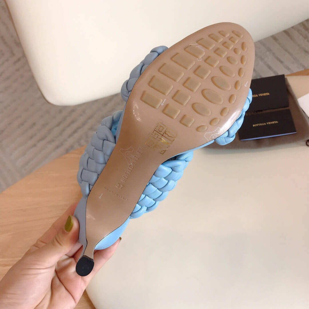 Bottega Veneta BV Curve Sandals 621213 Light Blue