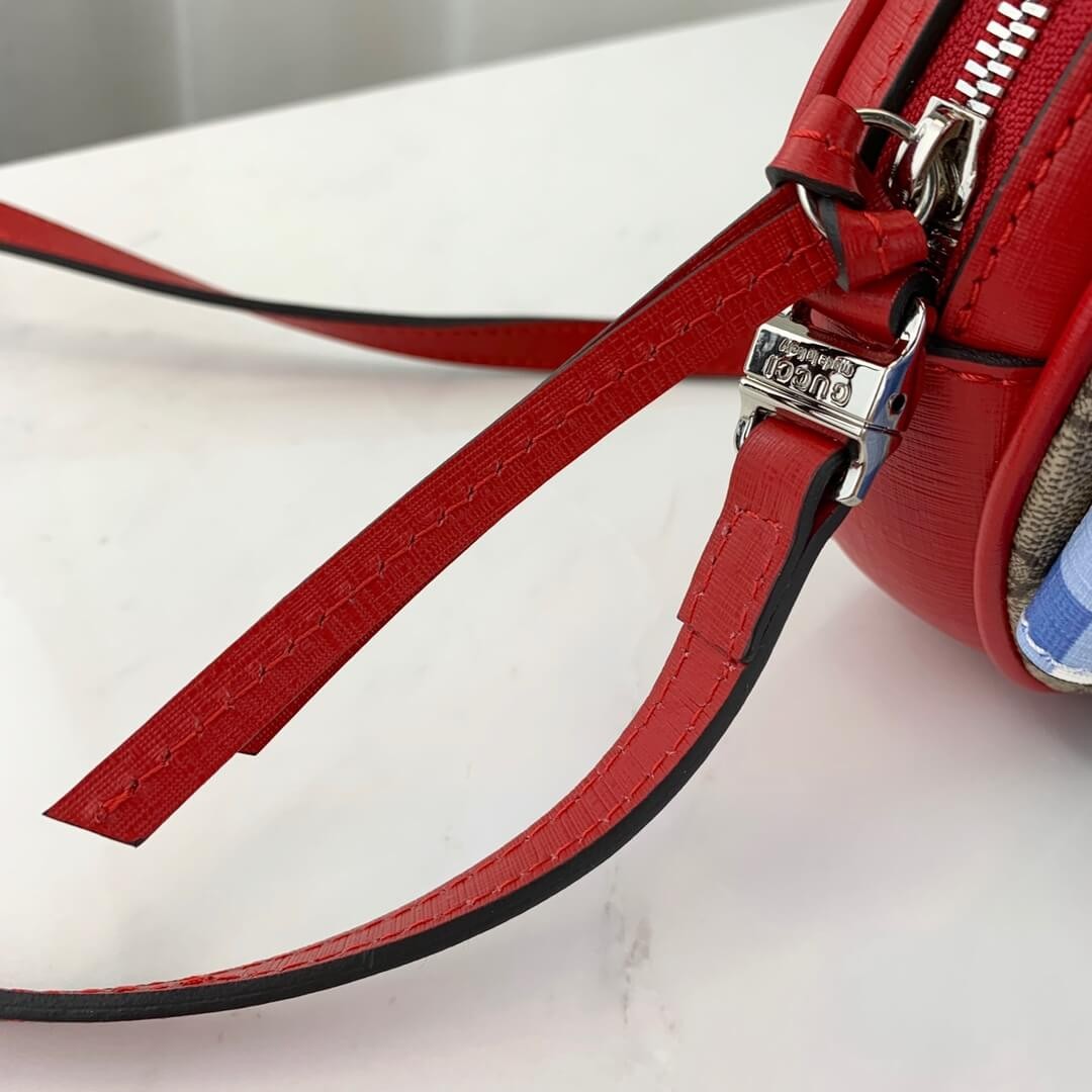 Gucci Childrens Check Bow GG Messenger 478294 Red