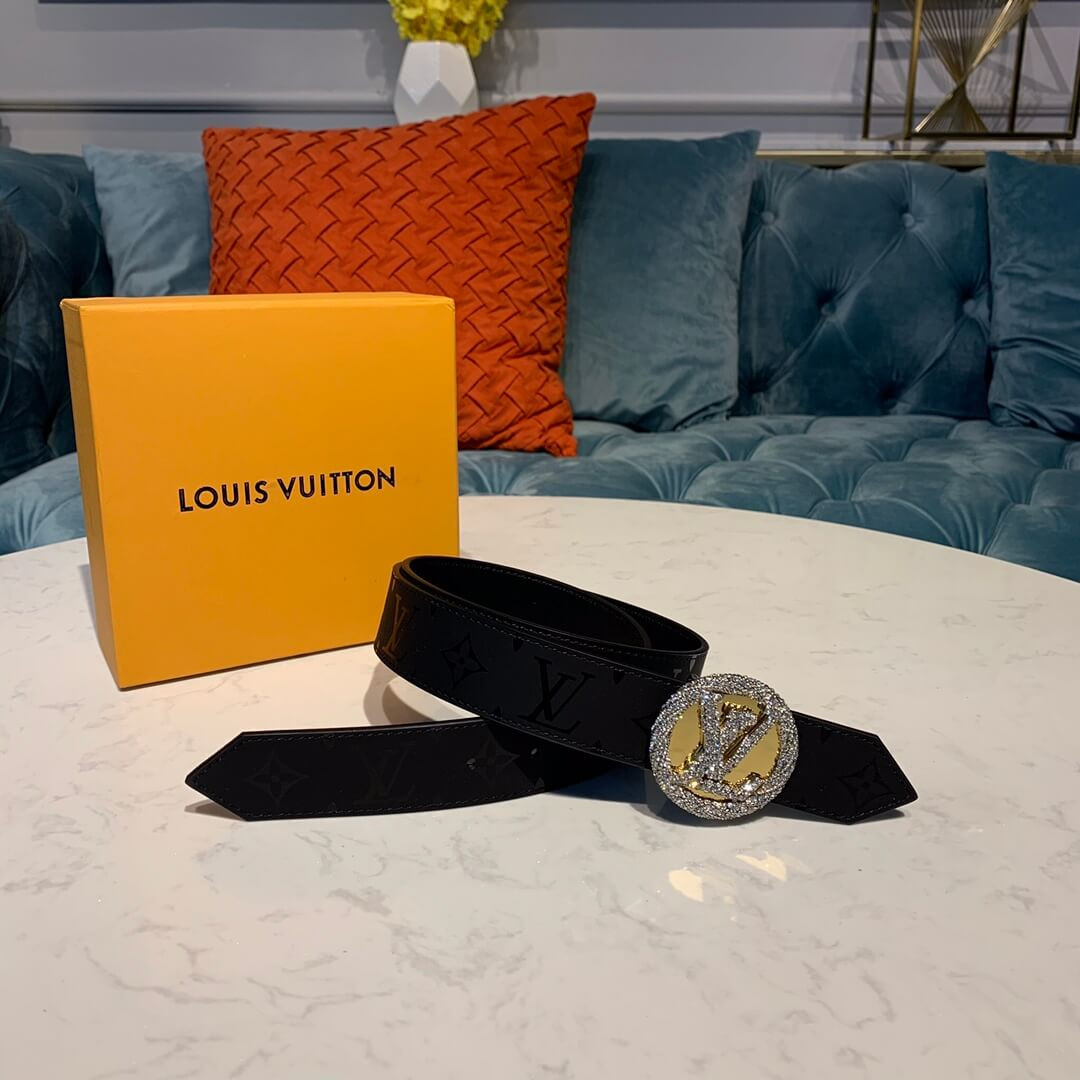 Louis Vuitton LV Circle 30mm Reversible Belt M0139W Silver