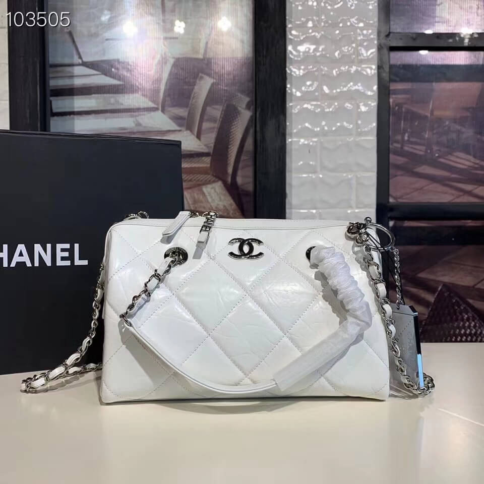 Chanel Small Bowling Bag in Calfskin AS1321