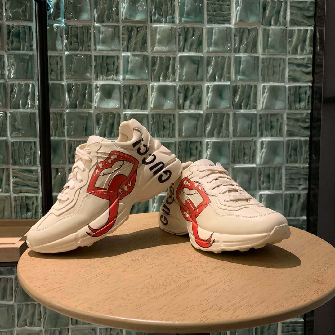 Gucci Rhyton Sneaker With Mouth Print 552093