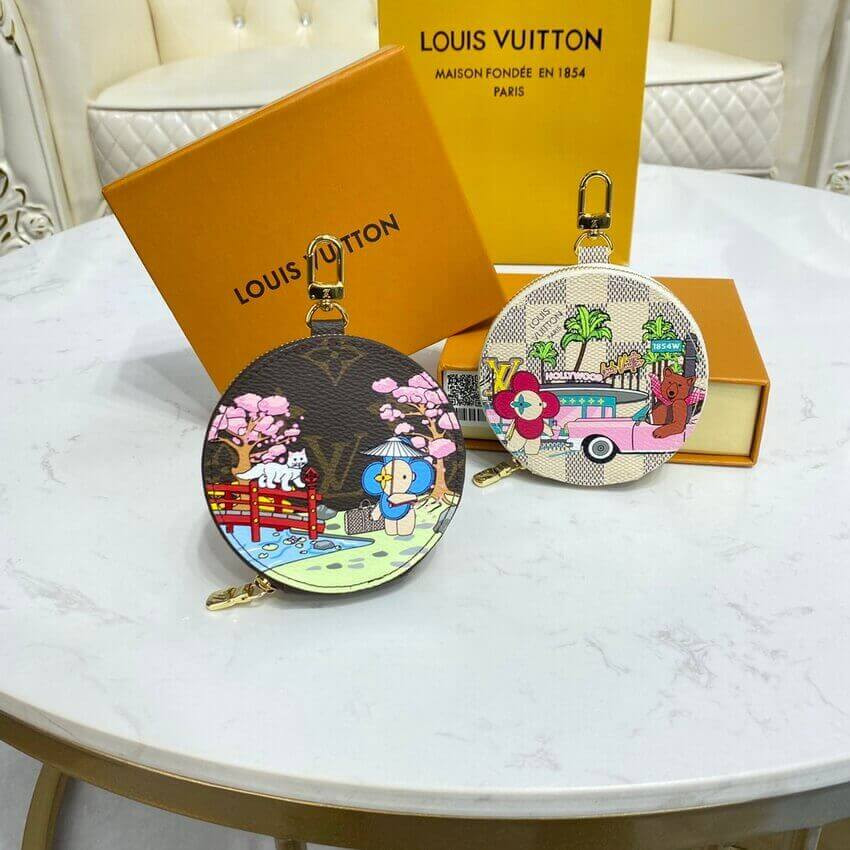 Louis Vuitton Damier Azur Round Coin Purse N60493