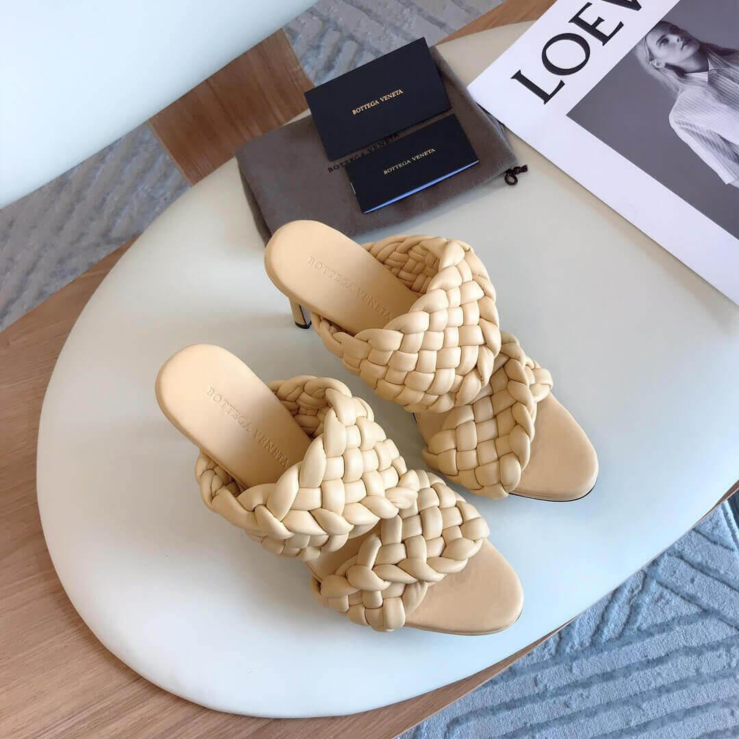 Bottega Veneta BV Curve Sandals 618757 Beige