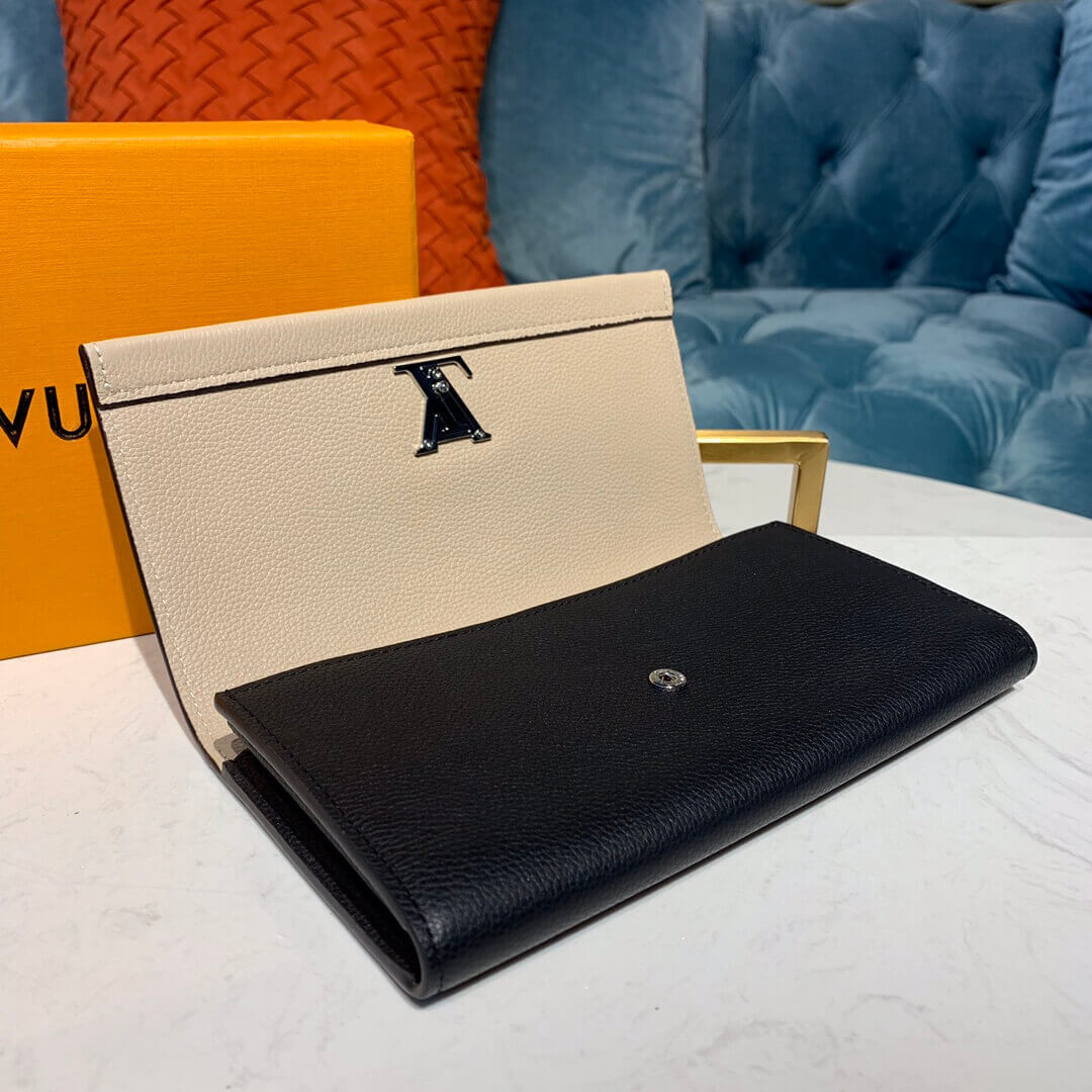 Louis Vuitton Lockme II Wallet M62350 Beige/Black