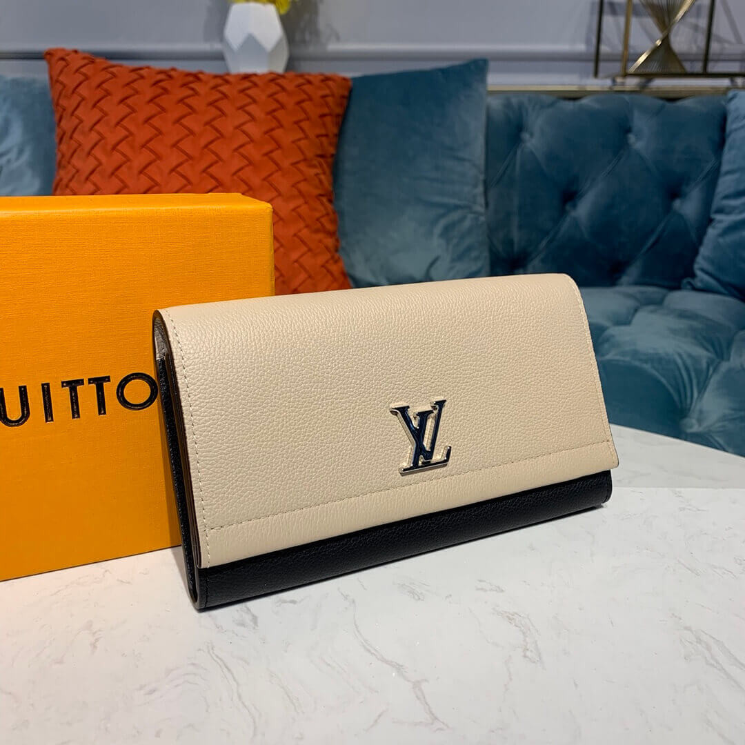 Louis Vuitton Lockme II Wallet M62350 Beige/Black