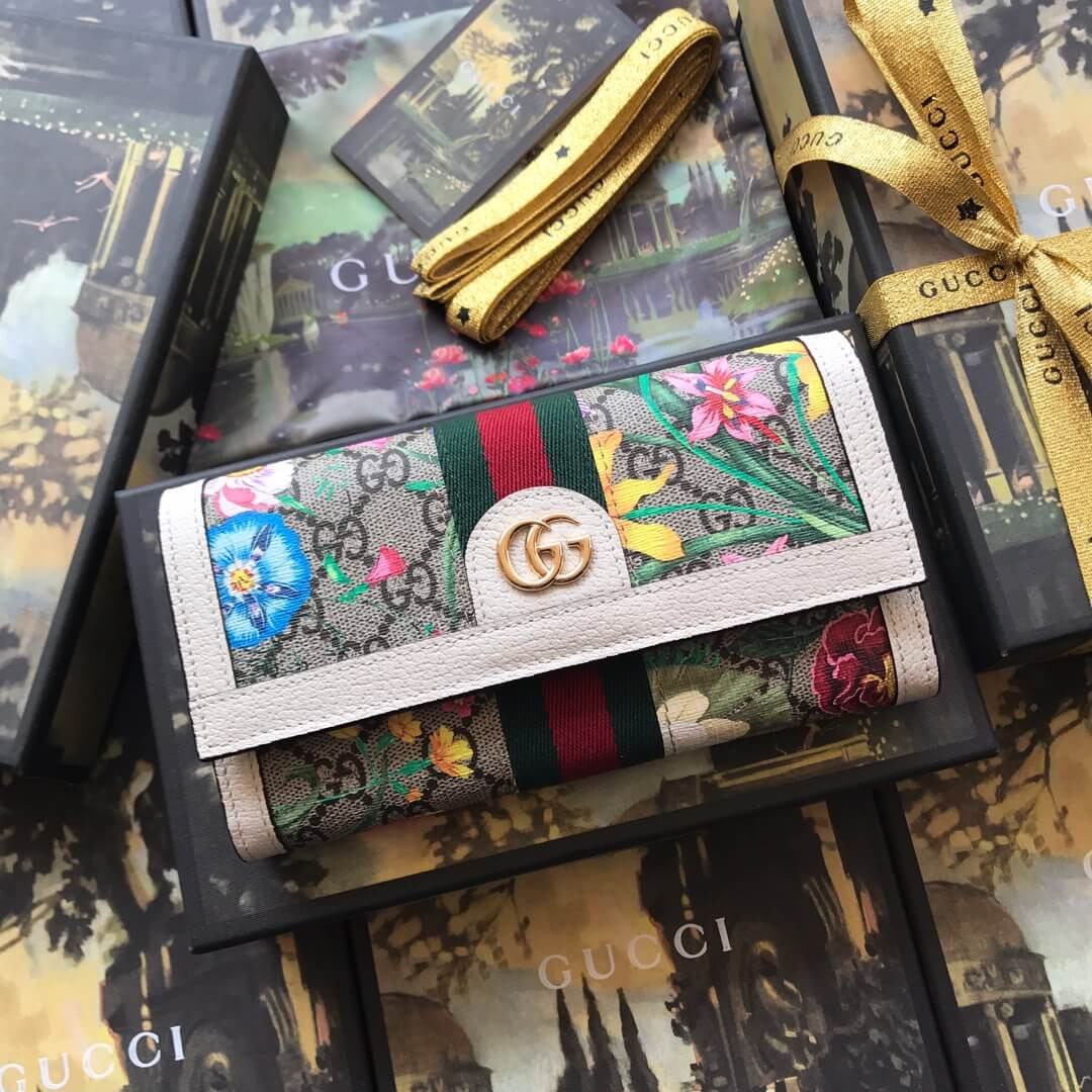 Gucci Ophidia GG Flora Continental Wallet 523153