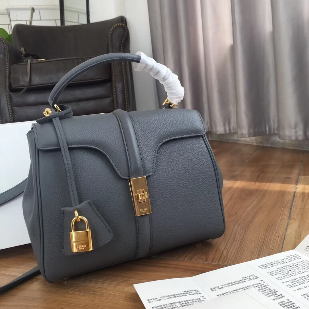 Celine Small 16 Bag In Grained Calfskin 188003