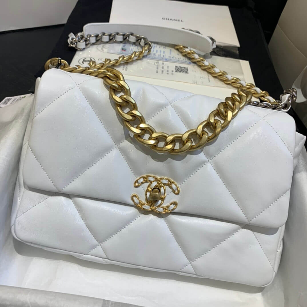 Chanel 19 Large Lambskin Flap Bag AS1161