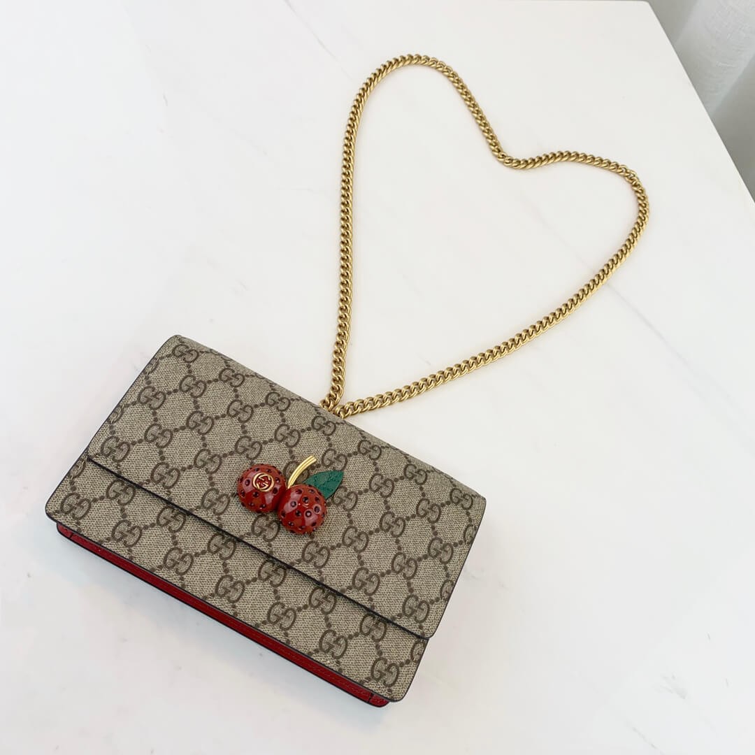 Gucci GG Supreme Mini Bag With Cherries MM 481290