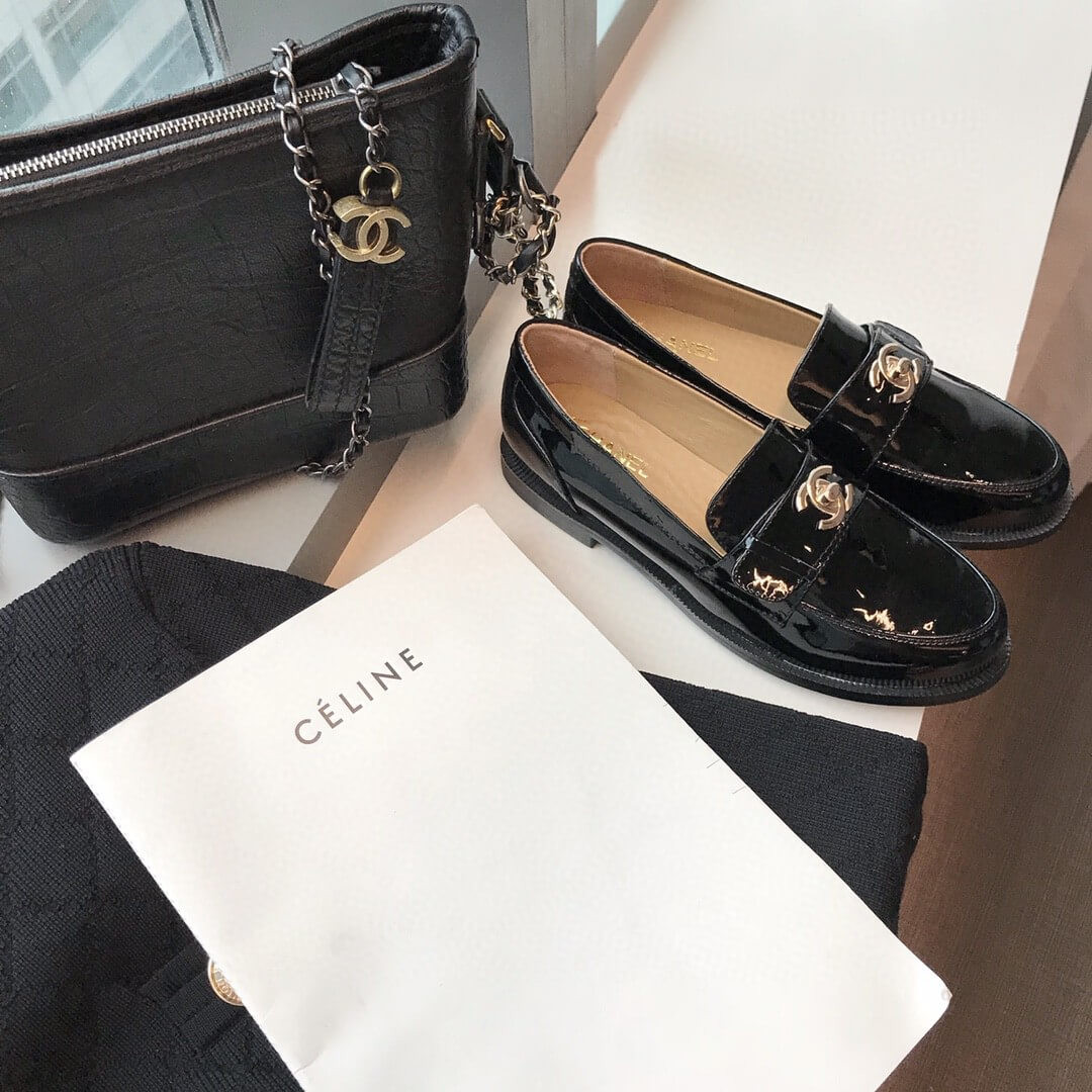 Chanel CC Turnlock Loafers And Patent Leather Loafers G429295